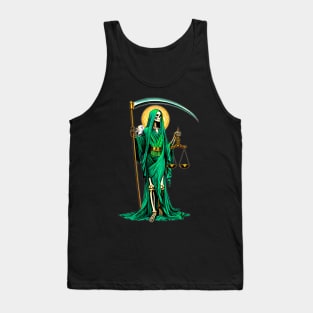 Green Santa Muerte Tank Top